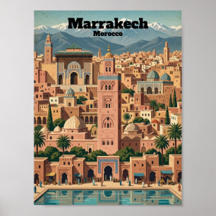 Oude Marrakech Marokko Architectuur Reis Poster