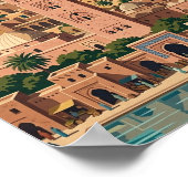 Oude Marrakech Marokko Architectuur Reis Poster (Hoek)