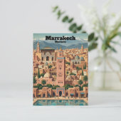 Oude Marrakech Marokko Architectuur Reizen Briefkaart (Staand voorkant)