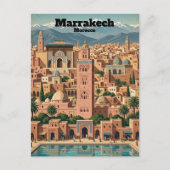 Oude Marrakech Marokko Architectuur Reizen Briefkaart (Voorkant)