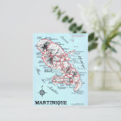 Oude Martinique ansichtkaart kaart (Staand voorkant)