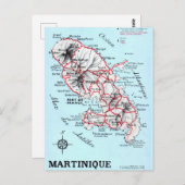 Oude Martinique ansichtkaart kaart (Voorkant / Achterkant)
