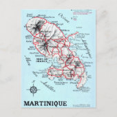 Oude Martinique ansichtkaart kaart (Voorkant)