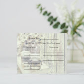 Oude Mason Jar met Zonnebloemen Receptkaarten (Staand voorkant)