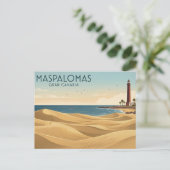 Oude Maspalomas Duinen - Minimalistische Gran Cana Briefkaart (Staand voorkant)