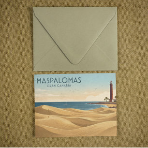 Oude Maspalomas Duinen - Minimalistische Gran Cana Briefkaart