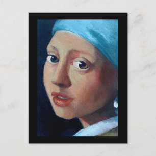 OUDE MASTERS PEARL EARRING BRIEFKAART