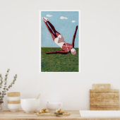 Oude Matchbox-afdruk, witte zwemkleding, oosters Poster (Keuken)