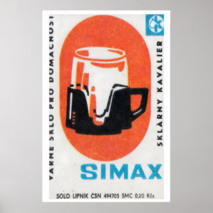 Oude Matchbox Koffiepot Print, Retro Keuken Poster