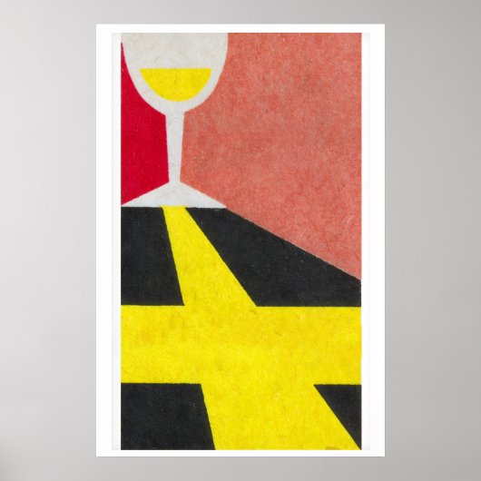 Oude Matchbox Wijnglas Print - Oost-Europa (Voorkant)