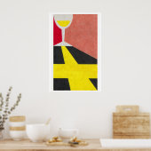 Oude Matchbox Wijnglas Print - Oost-Europa (Keuken)