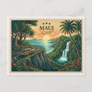 Oude Maui Hawaii Route naar Hana Ansichtkaart Briefkaart