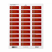 Oude Maya Azteekse kalender Etiket (Full Sheet)