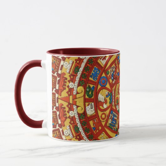 Oude Maya Azteekse Kalender Koffie Mok Ontwerp ~ (Links)