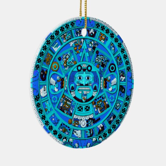 Oude Maya Azteekse symbool - Einde van de wereld?! Keramisch Ornament (Rechts)