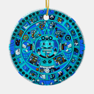 Oude Maya Azteekse symbool - Einde van de wereld?! Keramisch Ornament