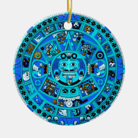 Oude Maya Azteekse symbool - Einde van de wereld?! Keramisch Ornament (Voorkant)