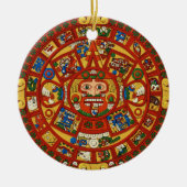 Oude Maya Azteekse symbool Keramisch Ornament (Voorkant)