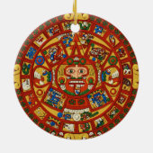 Oude Maya Azteekse symbool Keramisch Ornament (Achterkant)