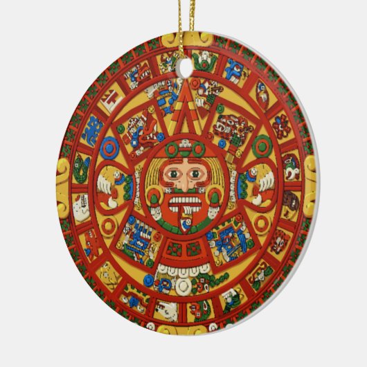 Oude Maya Azteekse symbool Keramisch Ornament (Links)