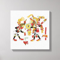 Oude Mayaanse Meso-Amerikaanse kunst verpakt canva