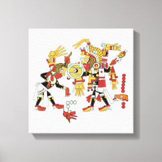 Oude Mayaanse Meso-Amerikaanse kunst verpakt canva Canvas Afdruk