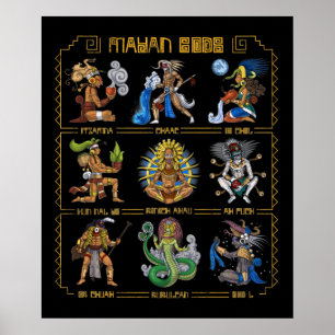 Oude Mayan Gods Poster