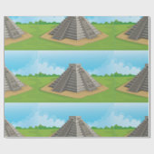 Oude Mayatempel Chichen Itza Piramide Cadeaupapier (Vlak)