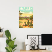 Oude McAllen Texas Poster (Thuiskantoor)