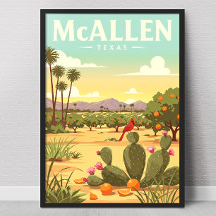 Oude McAllen Texas Poster