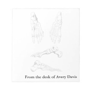 Oude medische kunst Menselijke anatomie Botten van Notitieblok