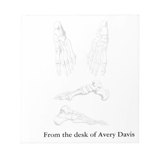 Oude medische kunst Menselijke anatomie Botten van Notitieblok (Voorkant)