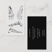 Oude medische kunst Menselijke anatomie Botten van Visitekaartje (Voorkant / Achterkant)