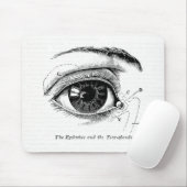 Oude medische tekening van het menselijk oog muismat (Met muis)