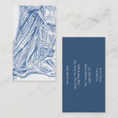 Oude medische tekenspieren van de nekblauw visitekaartje (Voorkant / Achterkant)