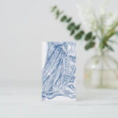 Oude medische tekenspieren van de nekblauw visitekaartje (Staand voorkant)