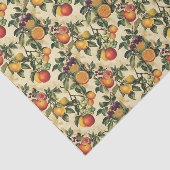 Oude Mediterrane citrus sinaasappels groene druive Tissuepapier (Detail)