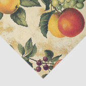 Oude Mediterrane citrus sinaasappels groene druive Tissuepapier (Detail)