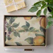 Oude Mediterrane citrus sinaasappels groene druive Tissuepapier (Geschenk)