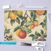 Oude Mediterrane citrus sinaasappels groene druive Tissuepapier (Craft)