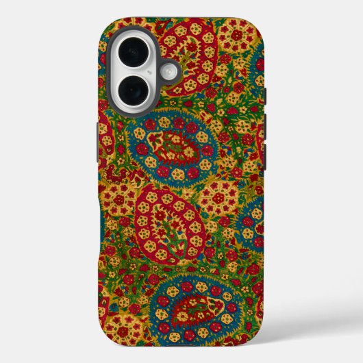 Oude meerkleurige bloementapijt Case-Mate iPhone case (Achterkant)