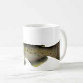 Oude meervalvisserij, zeeleven riviervis koffiemok (Voorkant rechts)