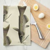 Oude meervalvisserij, zeeleven riviervis theedoek (Quarter Fold)