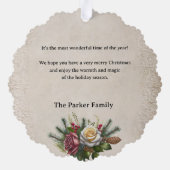 Oude meester schilderij stijl kerst stilleven ornament kaart (Achterkant)