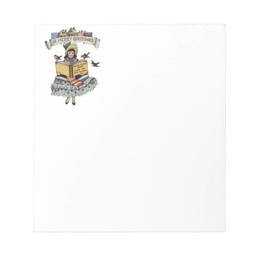 Oude Meisje en Kerstman Boek Notitieblok (Voorkant)