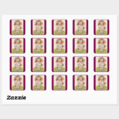 Oude Meisje Met Konijn Pasen Sticker (Vel)