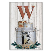 Oude Melkkannen Metaal Rustiek Antiek Monogram Kaart (Achterkant)