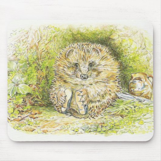 Oude meneer Prickly Pin (egel) (door Beatrix Potte Muismat (Voorkant)