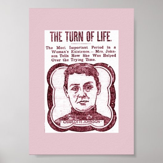 Oude menopauzale advertentie Vintage Poster (Voorkant)