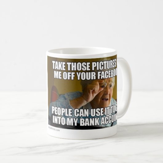 Oude mensen! koffiemok (Voorkant rechts)